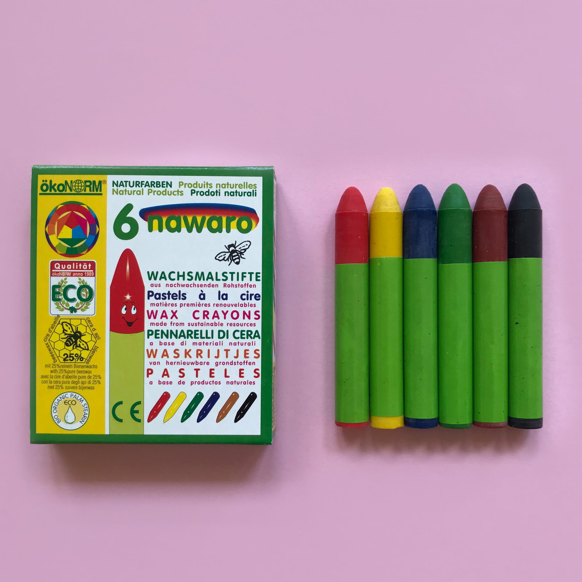 Nawaro 6 Colour Wax Crayons - 40% OFF